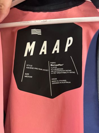 Tweedehands MAAP Ascend Pro Jacket 2026 bike — afbeelding 4 van 4