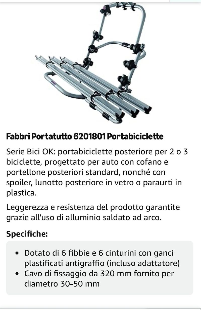 Brugt Fabbri Porta bici auto Cycling Accessories