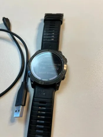 Brugt Garmin Fenix 7X Pro Sapphire Solar bike — billede 3 af 12