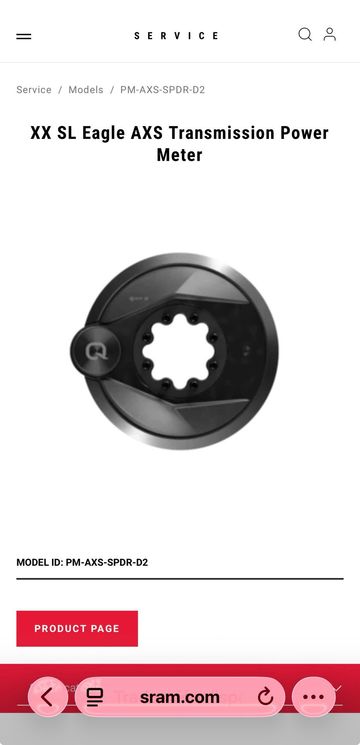 Brugt Sram XX SL Power Meter 2026 bike — billede 6 af 7