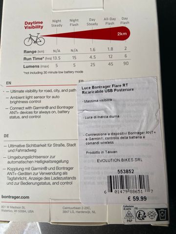 Brugt Bontrager Luce Posteriore 2021 bike — billede 3 af 3