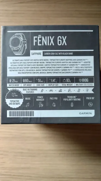 Käytetty Garmin Fenix 6X bike — kuva 5 / 6