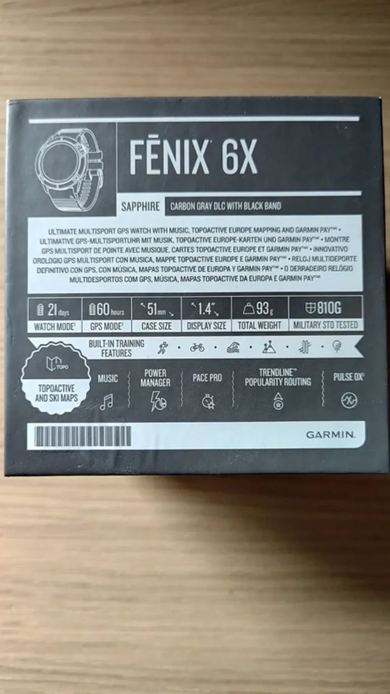 Käytetty Garmin Fenix 6X bike — kuva 5 / 6