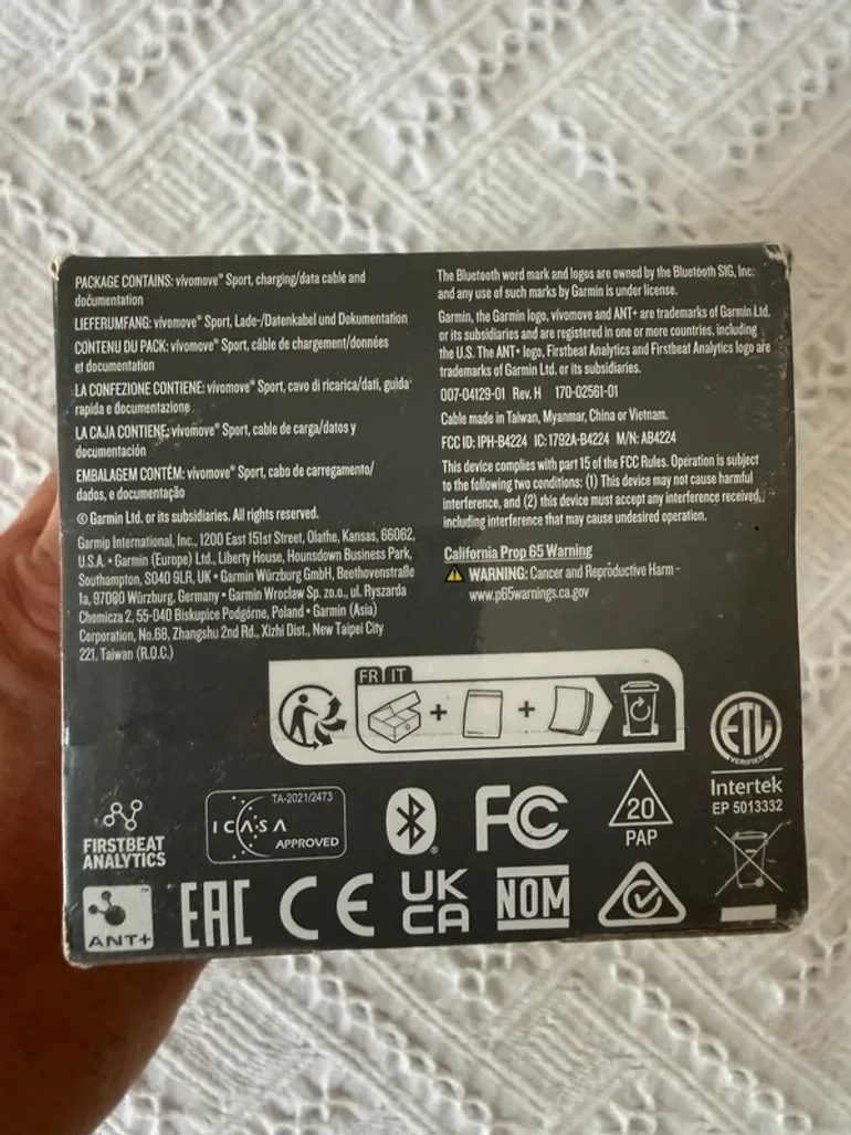 Garmin vívomove Sport bike d'occasion — image 3 sur 3