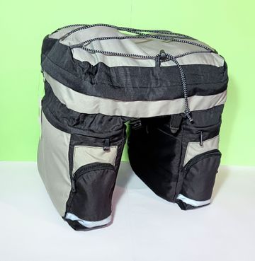 Used sahoo Alforjas triple 60L para bicicleta negro/gris Cycling Accessories