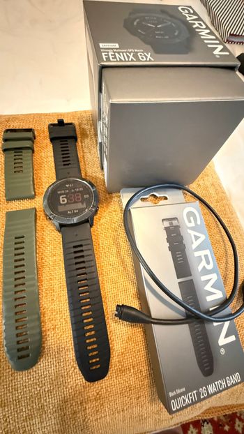 Used Garmin Title: Fēnix 6X Sapphire – Ultimate Multisport GPS Watch (Full Set) 2019 Electronics