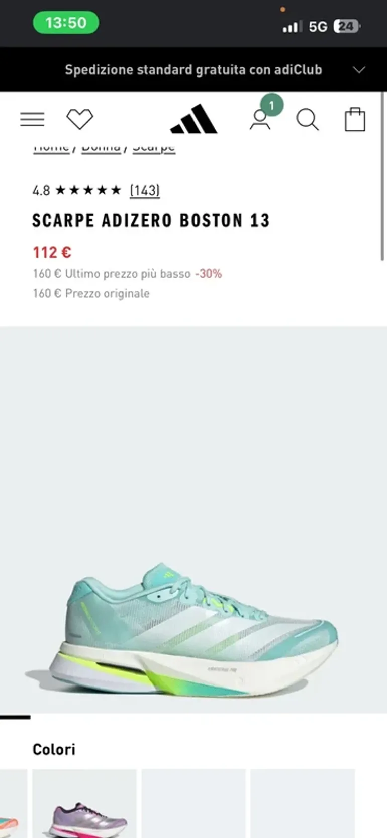 Brugt Premium Adizero Boston 13 bike — billede 5 af 5