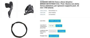 Použité Shimano GRX Di2 BR-RX810/RX815 Groupset