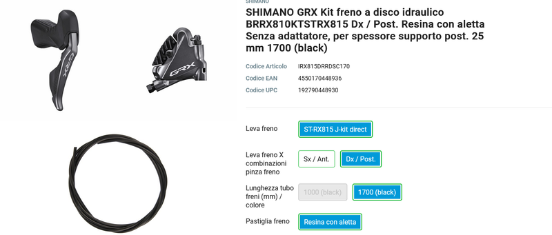 Used Shimano GRX Di2 BR-RX810/RX815 Groupset