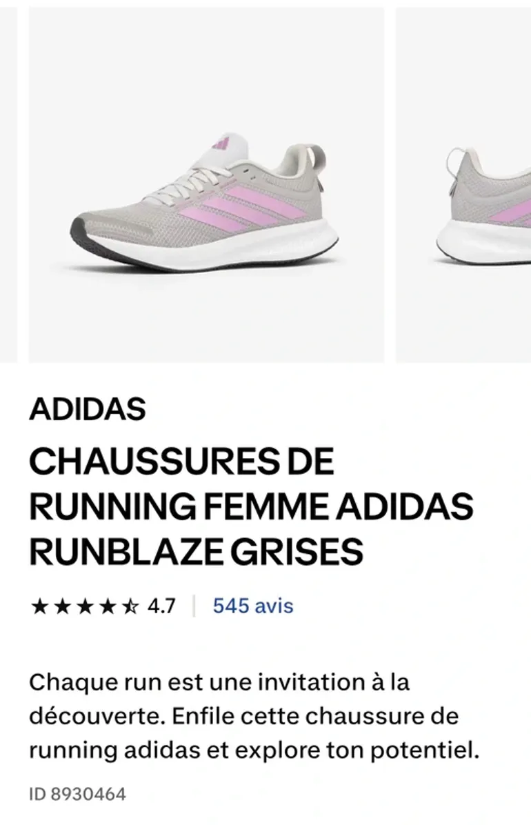 Brugt Adidas Basket de sport running bike — billede 6 af 9