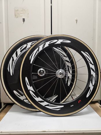 Tweedehands Zipp Track Disc + 808 Wheels