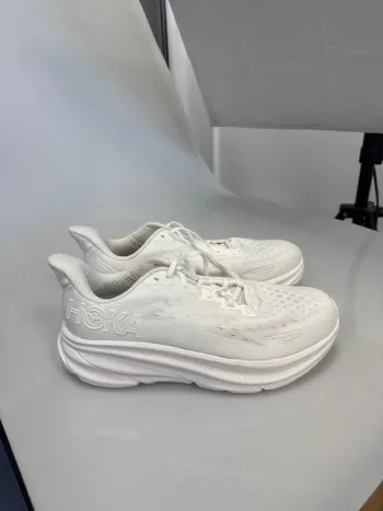 Brugt White Clifton 9 Wide Running Shoes