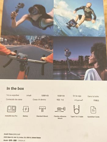 Gebrauchtes Insta 360 Ace Pro Action Camera 2025 bike — Bild 6 von 6