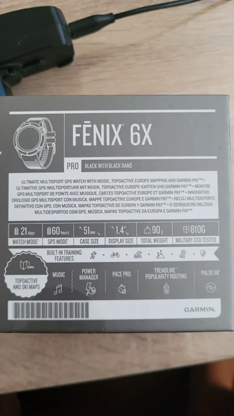 Brugt Garmin Fenix 6X Pro bike — billede 3 af 3