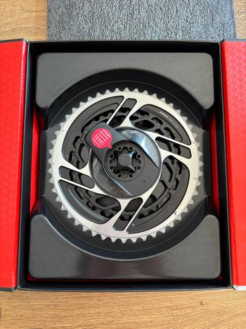 Used Sram RED E1 Chainrings with Quarq Powermeter 48/35 Drivetrain & Pedals