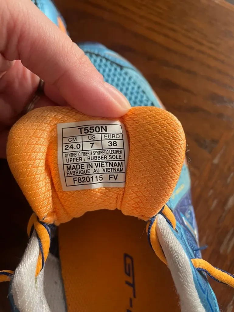 Brugt Orange Asics Running Shoes bike — billede 5 af 5