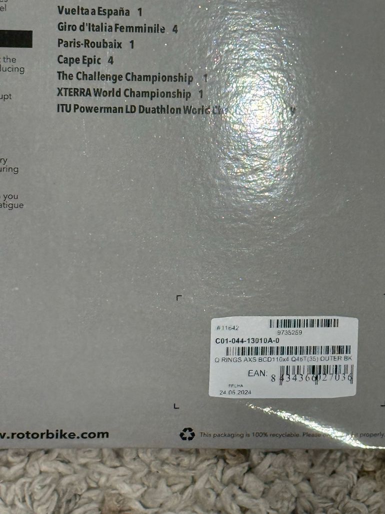 Used Rotor Q-Ring Oval Chainring 2025 bike — image 3 of 3