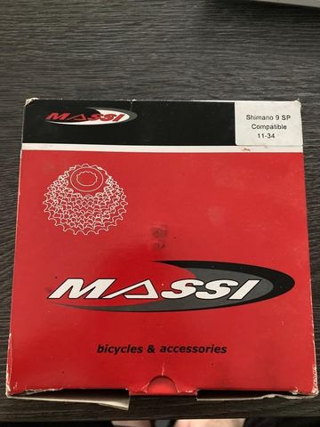 Used Massi Cassette Massi 9v 11-34 compatible Shimano Drivetrain & Pedals