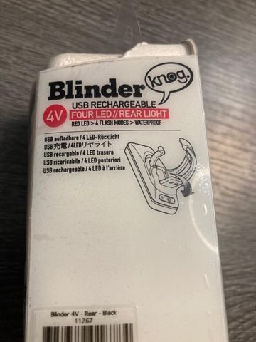 Brugt Knog Phare arrière Knog Blinder usb rechargeable bike — billede 3 af 4