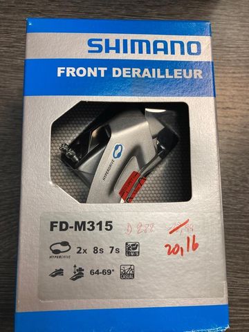 Shimano Dérailleur avant FD-M315 2x8s Drivetrain & Pedals usato