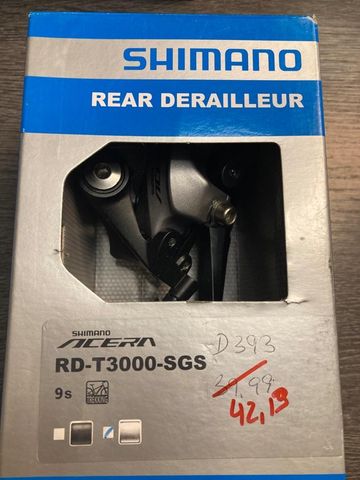 Używany Shimano Dérailleur arrière RD-T3000 SGS 9vit Drivetrain & Pedals