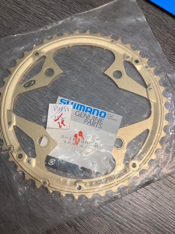 Used Shimano Plateau Shimano 44dents doré Drivetrain & Pedals