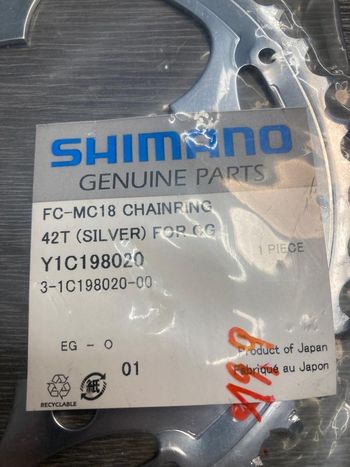 Used Shimano Plateau  42dents Y1C198020 bike — image 2 of 3