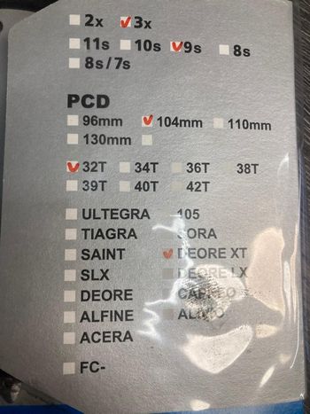 Used Shimano Plateau   32 dents 9Vit deore Xt Y1J198020 bike — image 2 of 4