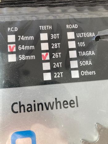 Used Shimano Plateau  26dents 64mm Deore Lx FC-M581 Y1FV26000 bike — image 2 of 5