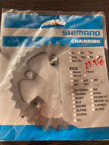 Used Shimano Plateau Shimano 30dents 10vit 74mm ultegra FC-6603 Y1G430000 Drivetrain & Pedals