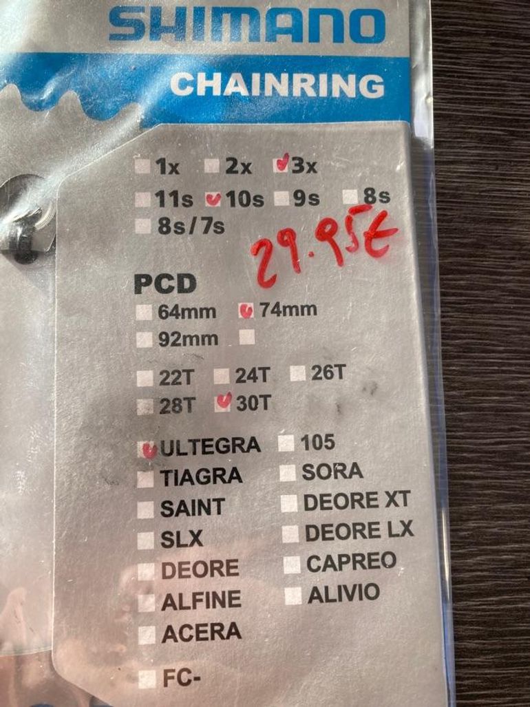 Used Shimano Plateau  30dents 10vit 74mm ultegra FC-6603 Y1G430000 bike — image 2 of 4
