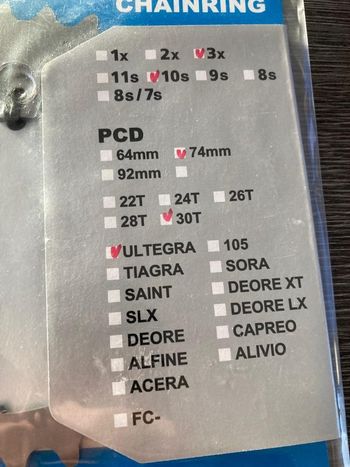 Used Shimano Plateau  30dents 10vit 74mm ultegra FC-6603 Y1G430000 bike — image 2 of 4