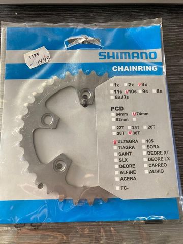 Used Shimano Plateau Shimano 30dents 10vit 74mm ultegra FC-6603 Y1G430000 Drivetrain & Pedals