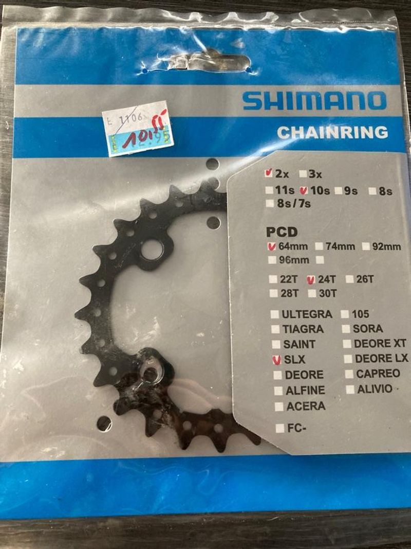 Shimano Plateau 24dents SLX 10vit 64mm FC-M675 Y1NA24000 Drivetrain & Pedals de segunda mano