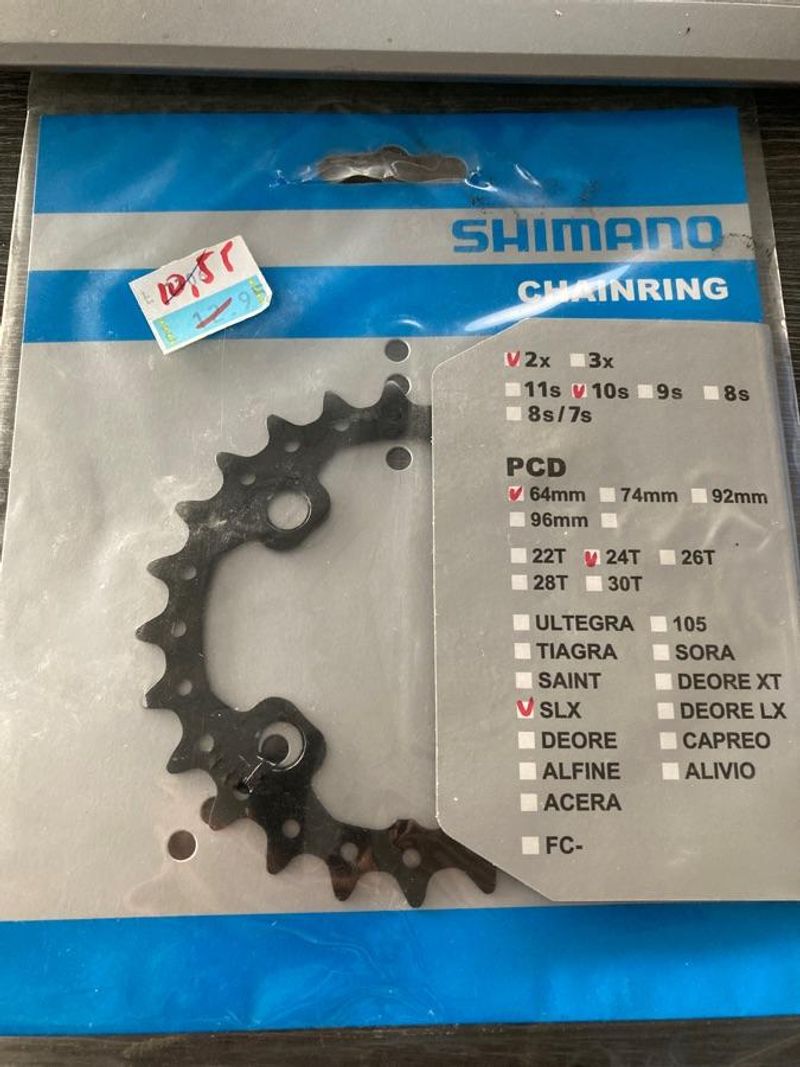 Shimano Plateau 24dents SLX 10vit 64mm FC-M675 Y1NA24000 Drivetrain & Pedals de segunda mano