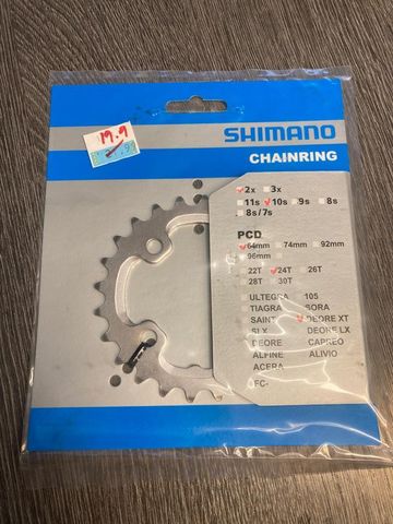 Used Shimano Plateau 24 dents DEORE XT 10vit 64mm FC-M785 Y1ML24000 Drivetrain & Pedals
