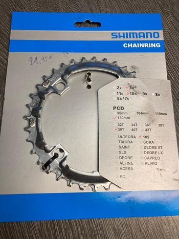 Used Shimano Plateau  105 39 dents 130mm 10vit FC-5703S Y1M49810 bike