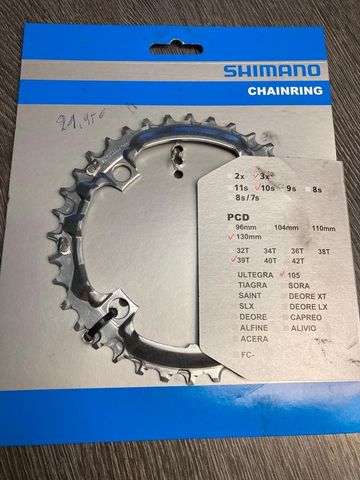 Used Shimano Plateau shimano 105 39 dents 130mm 10vit FC-5703S Y1M49810 Drivetrain & Pedals