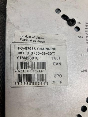 Used Shimano Plateau  105 39 dents 130mm 10vit FC-5703S Y1M49810 bike — image 2 of 6