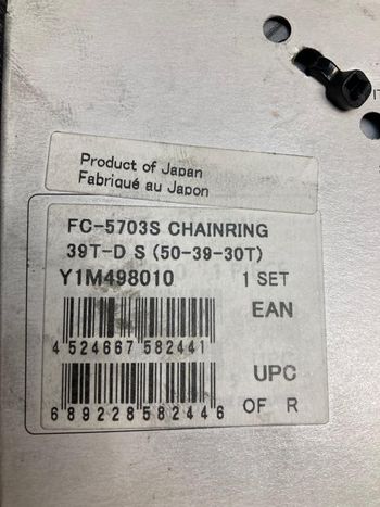 Used Shimano Plateau  105 39 dents 130mm 10vit FC-5703S Y1M49810 bike — image 3 of 6