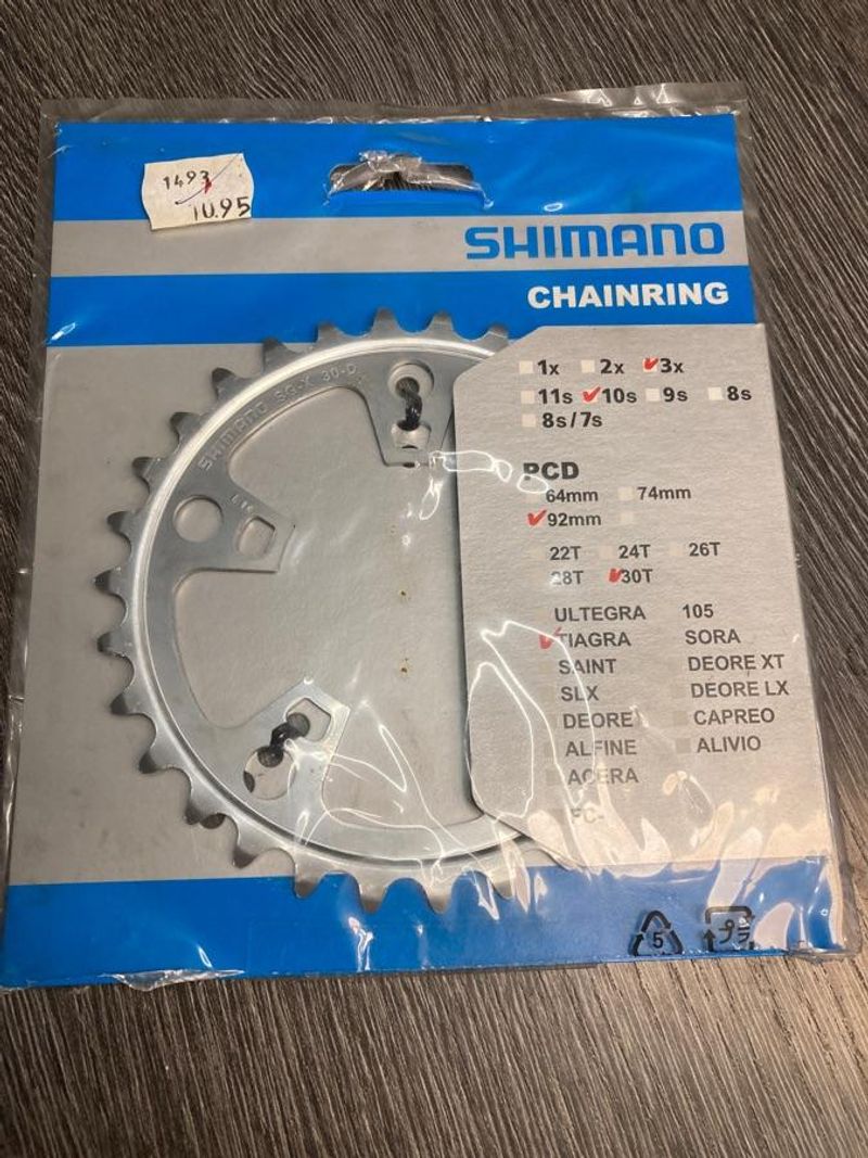 Gebrauchtes Shimano Plateau Tiagra 30 dents 92mm 10vit FC-4603 Y1MJ30000 Drivetrain & Pedals