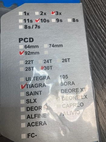 Used Shimano Plateau  Tiagra 30 dents 92mm 10vit FC-4603 Y1MJ30000 bike — image 2 of 4