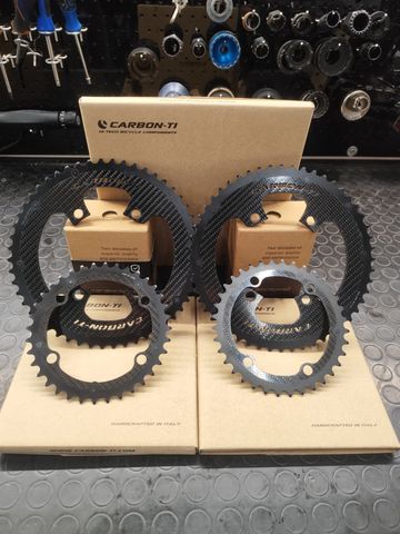 Carbon-Ti X-CarboRing EVO 50/34 Shimano 12v 2026 Drivetrain & Pedals usato