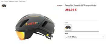 Giro Vanquish MIPS Helmet Mat Nero size L 2025 Cycling Accessories usato
