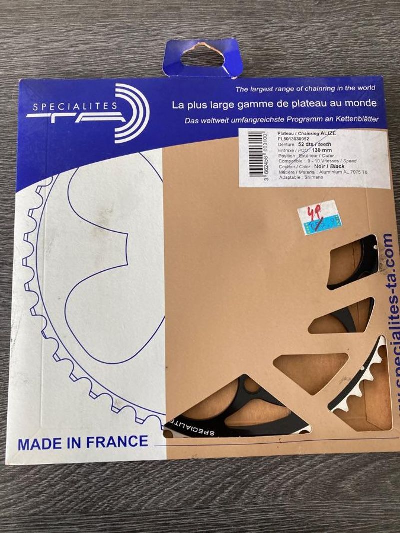 Spécialités T.A. Plateau Specialites TA 52 dents 130 9/10 speed - ALIZE Drivetrain & Pedals usato