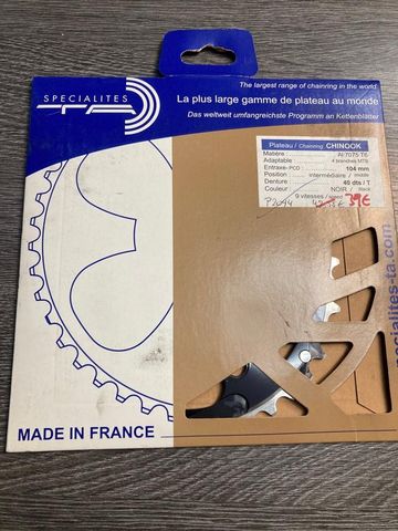 Brugt Spécialités T.A. Plateau Specialites TA 40 dents 104 mm 9 vitesses Chinook Drivetrain & Pedals