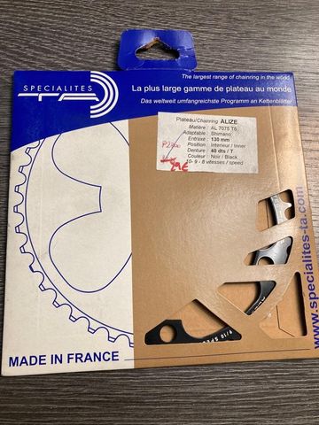 Gebrauchtes Spécialités T.A. Plateau Specialites TA 40 dents 130 mm 9-10 vitesses Alize Drivetrain & Pedals