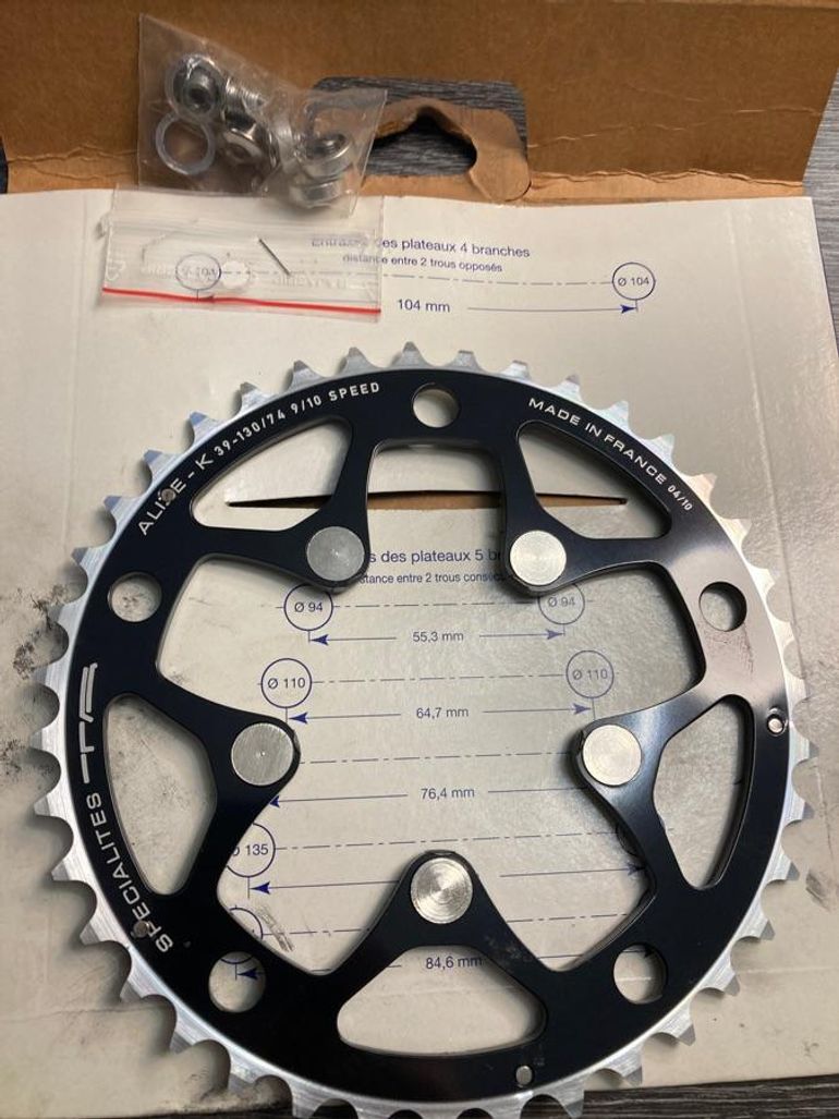 Used Spécialités T.A. Plateau Specialites TA 39 dents 130 mm 9-10 vitesses Alize / K bike — image 4 of 5