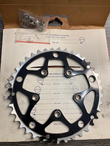 Used Spécialités T.A. Plateau Specialites TA 39 dents 130 mm 9-10 vitesses Alize / K bike — image 5 of 5
