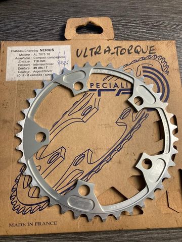 Brugt Spécialités T.A. Plateau Specialites TA 39 dents 110 mm 9-10 vitesses Nerius Drivetrain & Pedals
